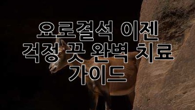 😫 요로결석? 이젠 걱정 끗! 완벽 치료 가이드 💎